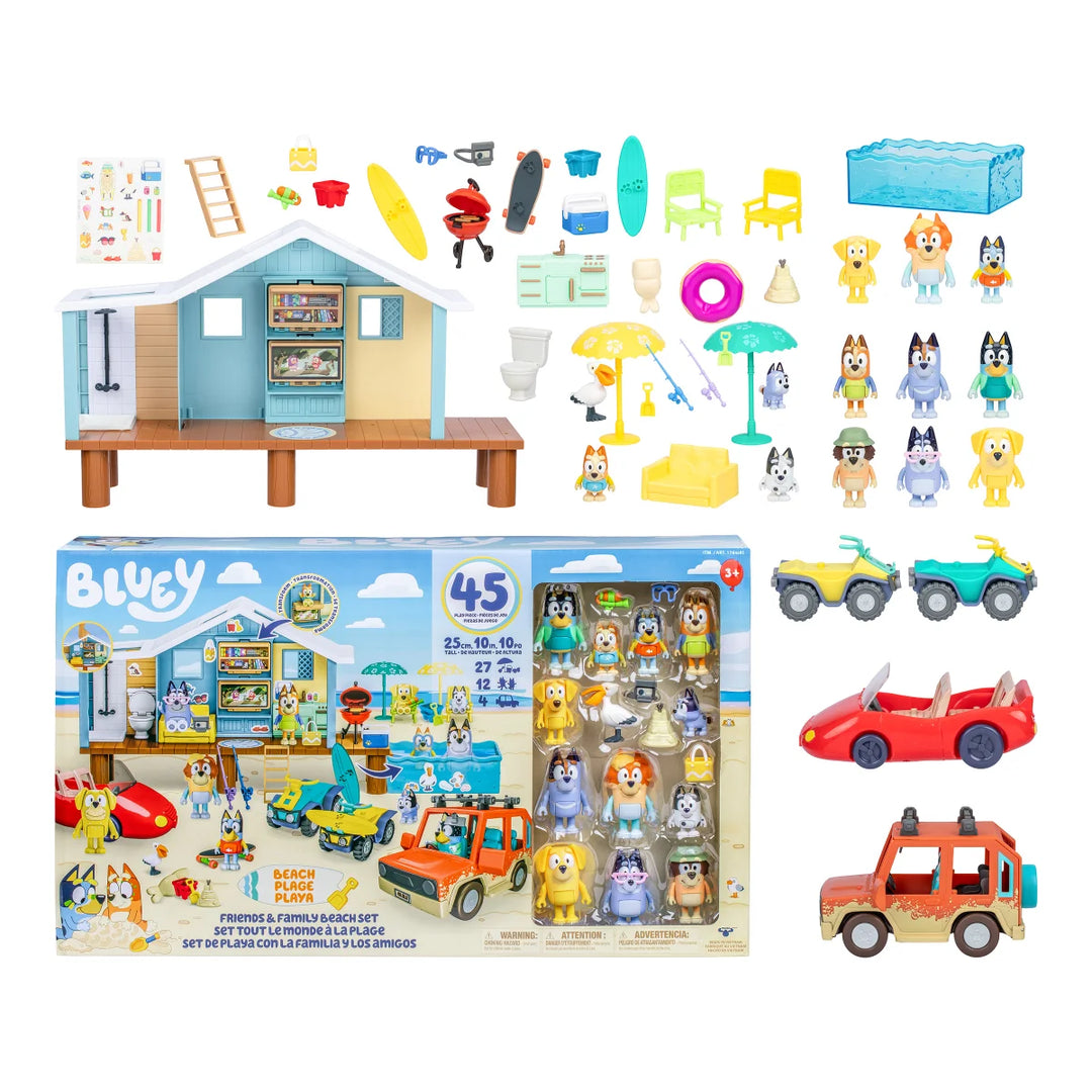 Bluey - Ensemble de jeu de plage avec famille et amis S11