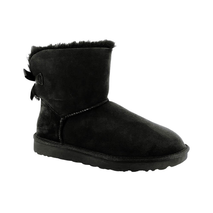 UGG - Bottes en Cuir Mini Bailey Bow II pour femme