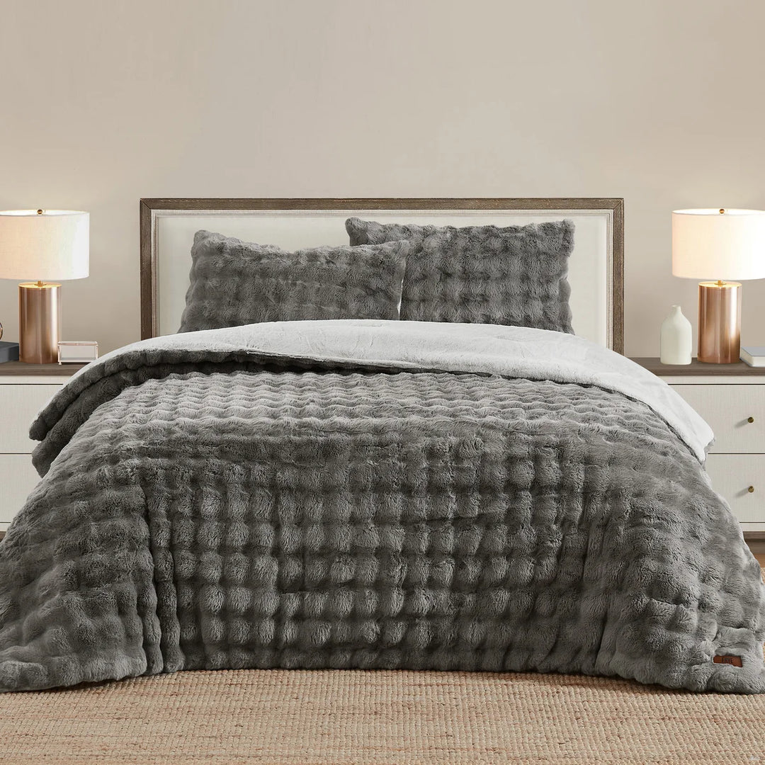 FRYE 3-Piece Faux Fur Comforter Set