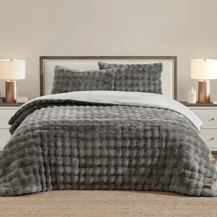FRYE 3-Piece Faux Fur Comforter Set
