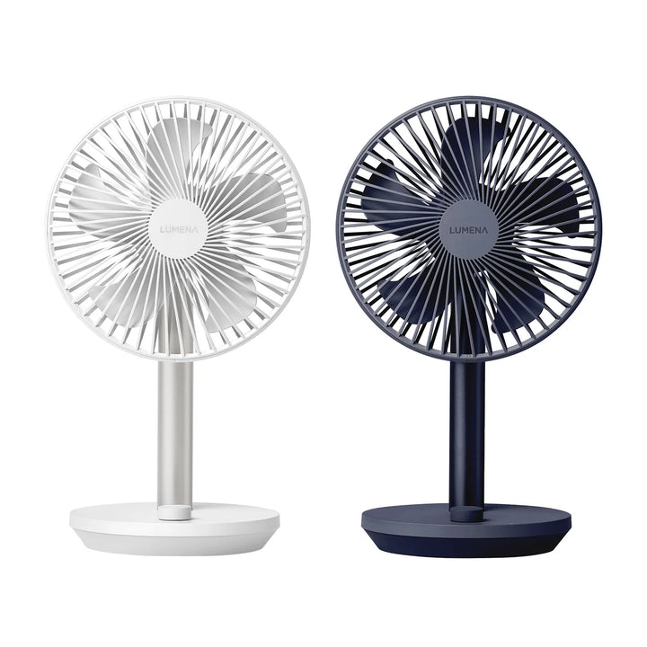 Lumena - Ventilateur de bureau sans fil, paquet de 2, 17,78 cm (7 po)