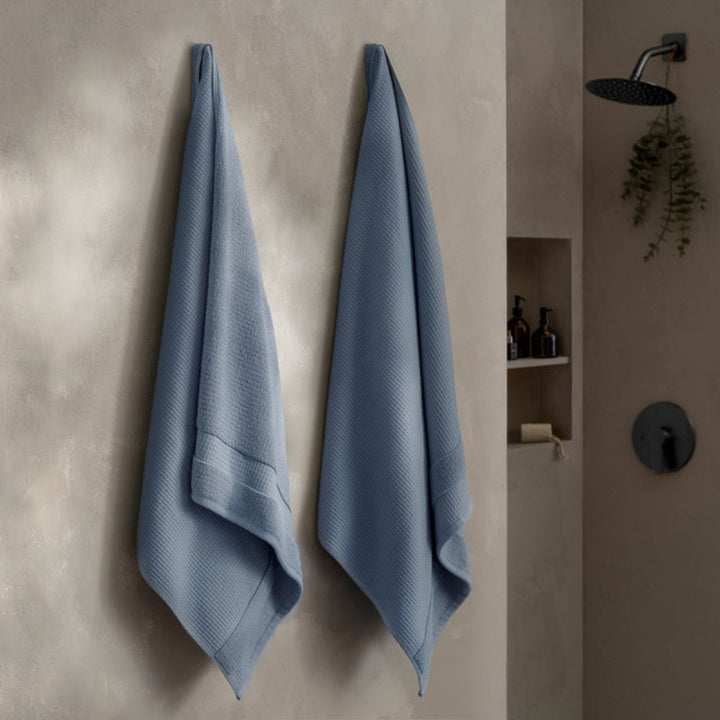 Welhome – Serviette de bain texture gaufrée