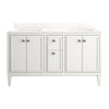 Kohler - Meuble-lavabo blanc avec comptoir en quartz Clave 61 po