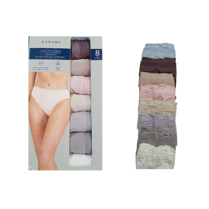 Natori - Culotte taille haute échancrées, paquet de 8