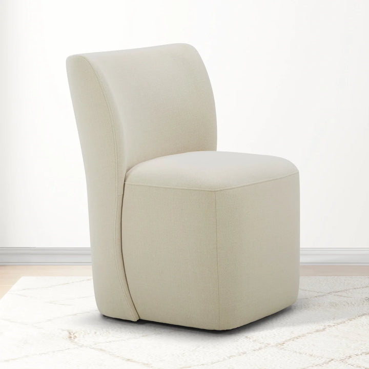 Aiden & Ivy - Chaise en tissu sans accoudoir avec roulettes Blair