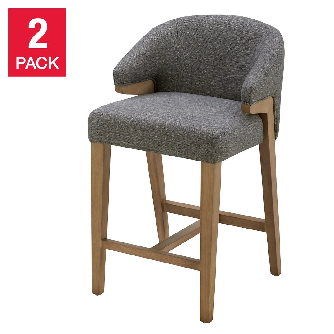 Aiden & Ivy - Tabourets de bar en tissu, paquet de 2