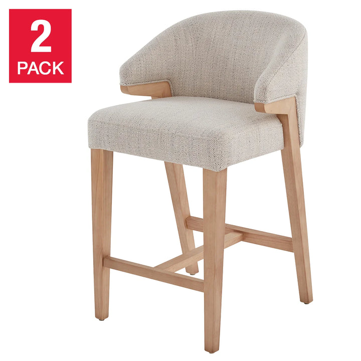 Aiden & Ivy - Tabourets de bar en tissu, paquet de 2