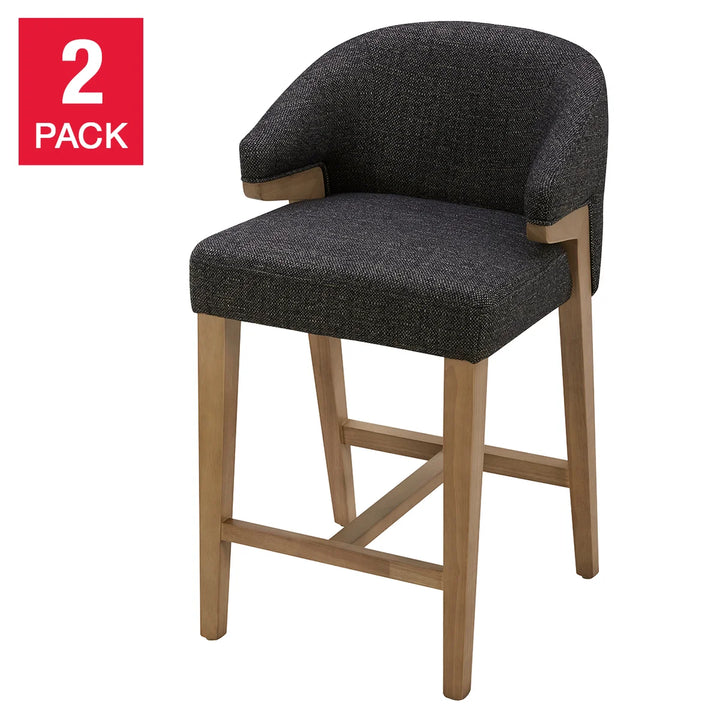 Aiden & Ivy - Tabourets de bar en tissu, paquet de 2