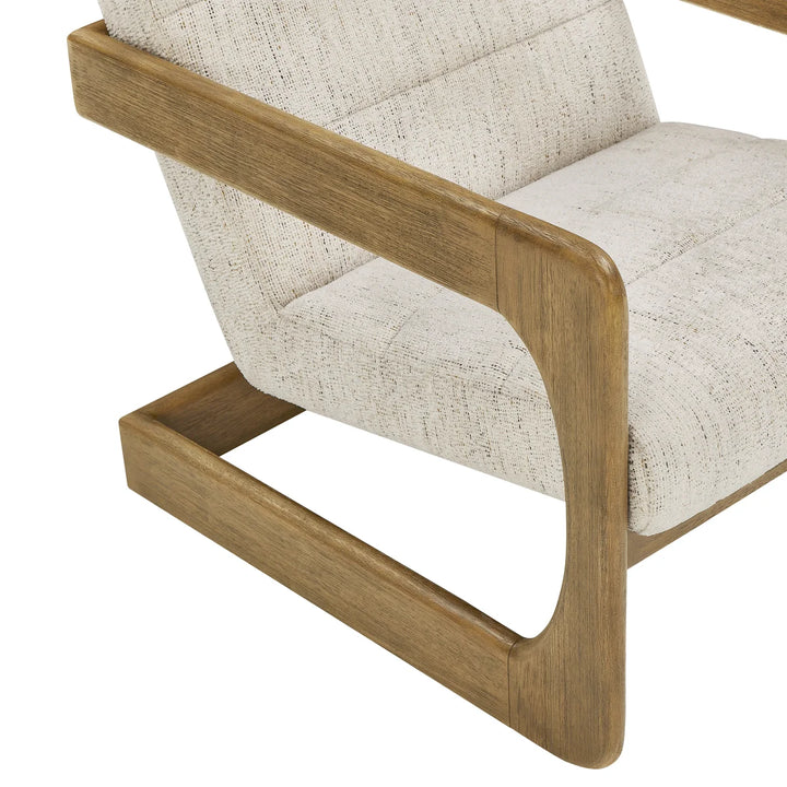 Thomasville – Fauteuil d’appoint en tissu avec base en bois