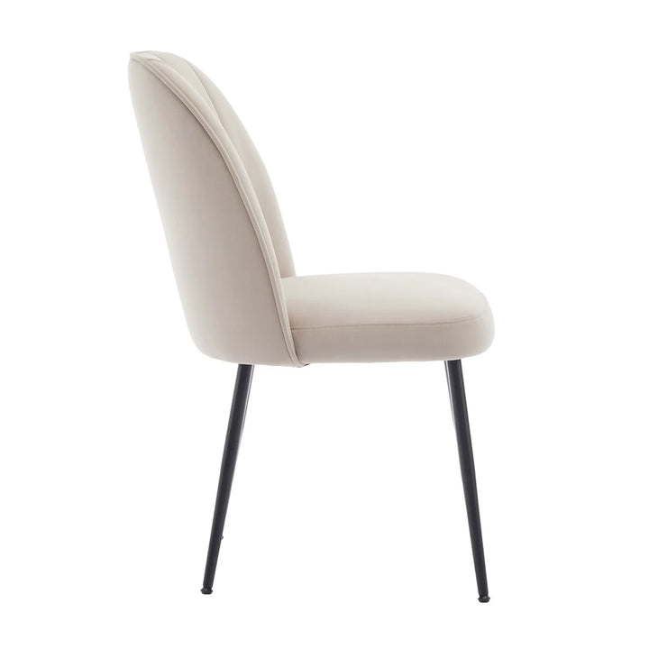 Wulin - Ensemble de 2 chaises de salle à manger en tissu