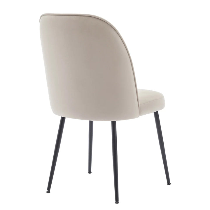 Wulin - Ensemble de 2 chaises de salle à manger en tissu