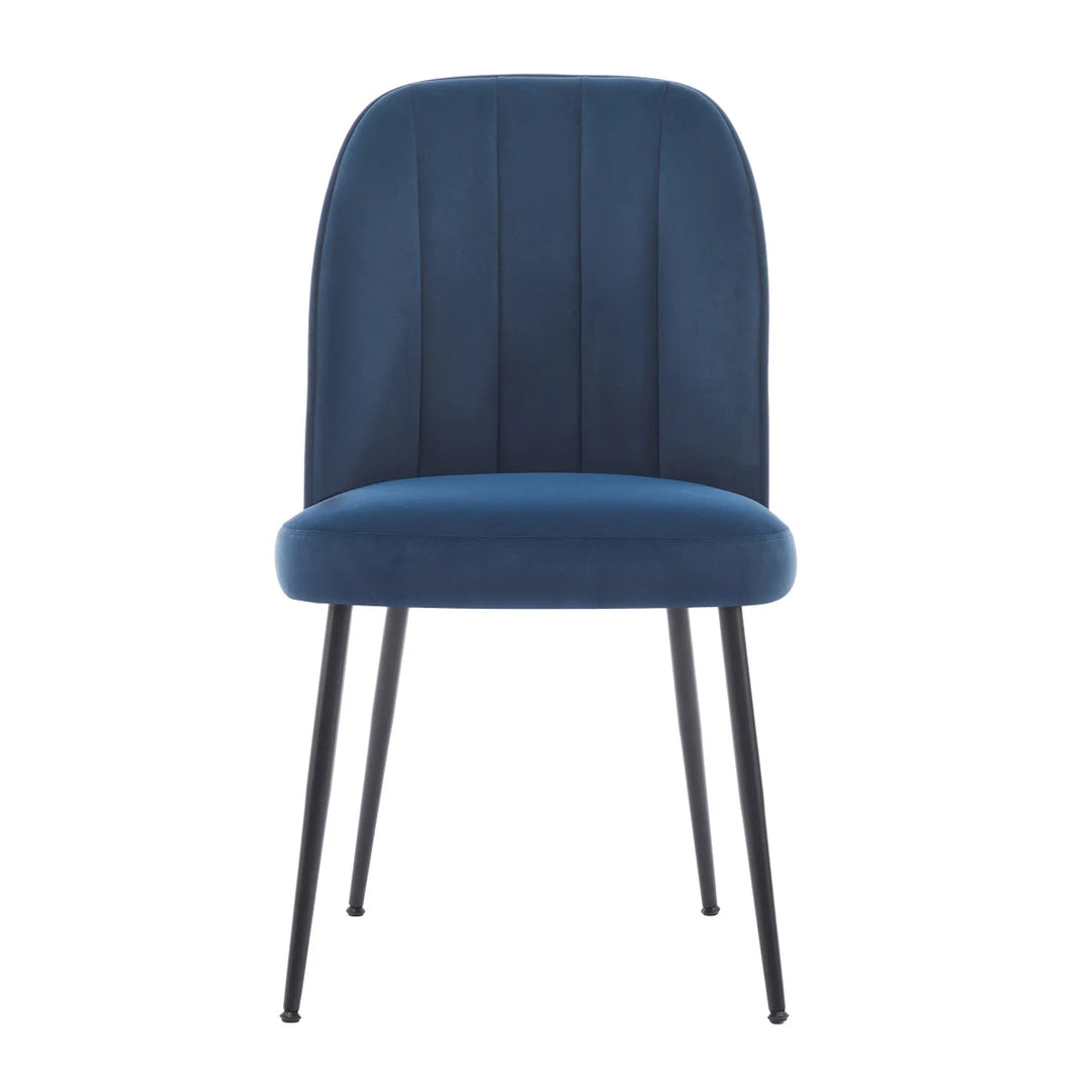 Wulin - Ensemble de 2 chaises de salle à manger en tissu