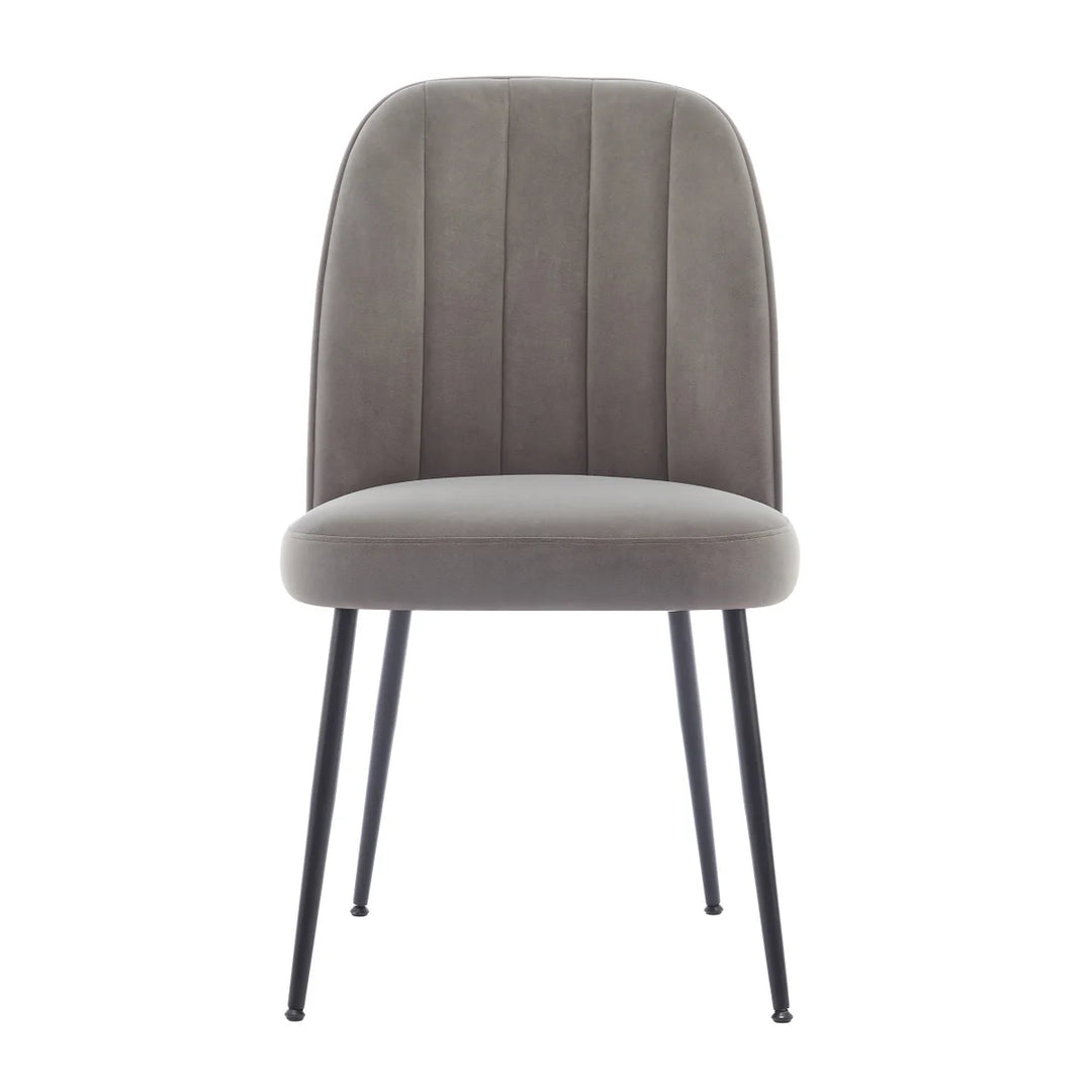 Wulin - Ensemble de 2 chaises de salle à manger en tissu