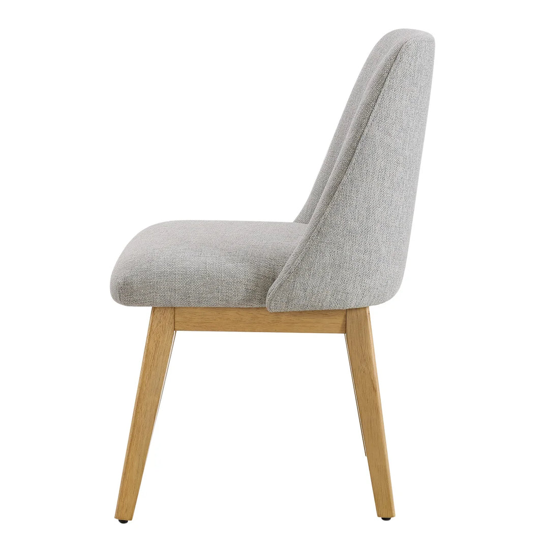 Aiden & Ivy - Ensemble de 2 chaises de salle à manger en tissu Destin