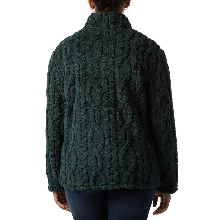 32 Degrées – Chandail en sherpa en tricot torsadé