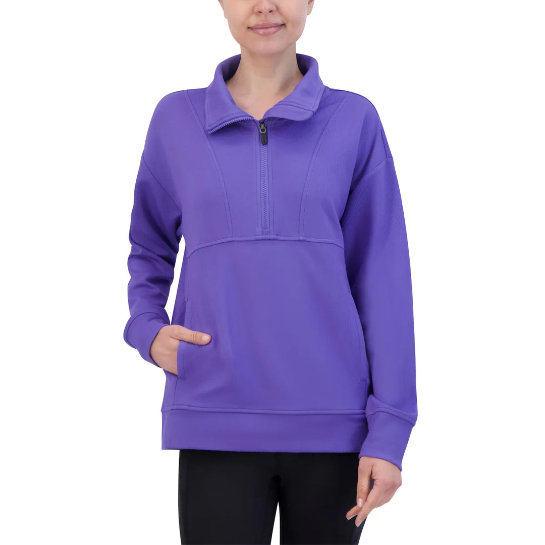 Gaiam - Pull côtelé à fermeture 1/4