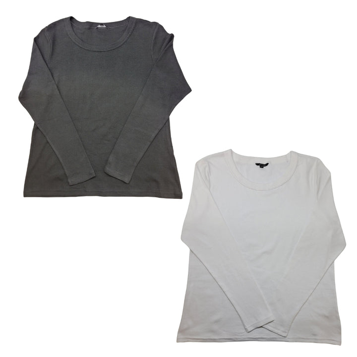 Tahari - Chandail à manches longues, paquet de 2