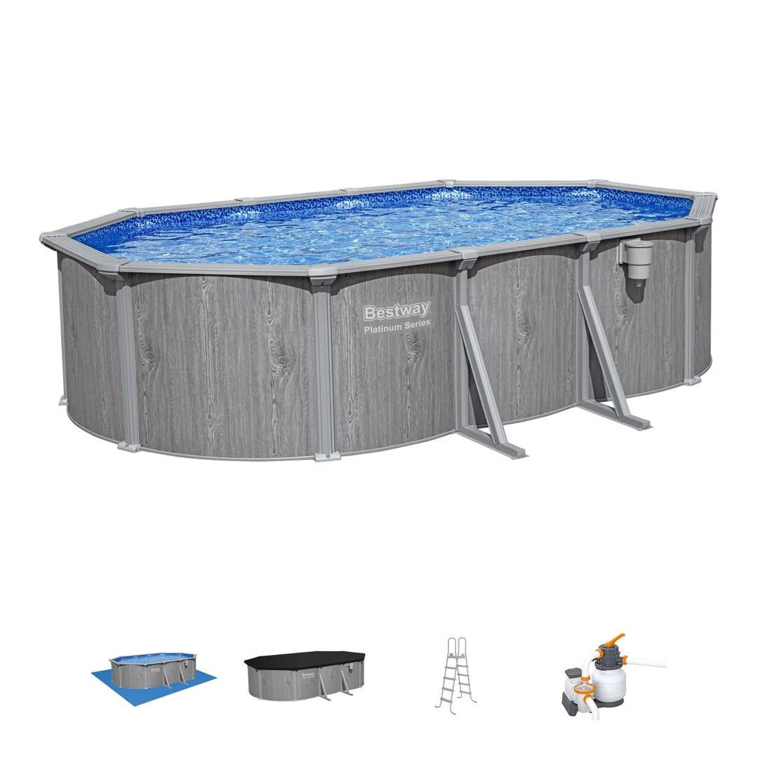 Bestway - Piscine hors terre ovale de 5,50 m (18 pi)