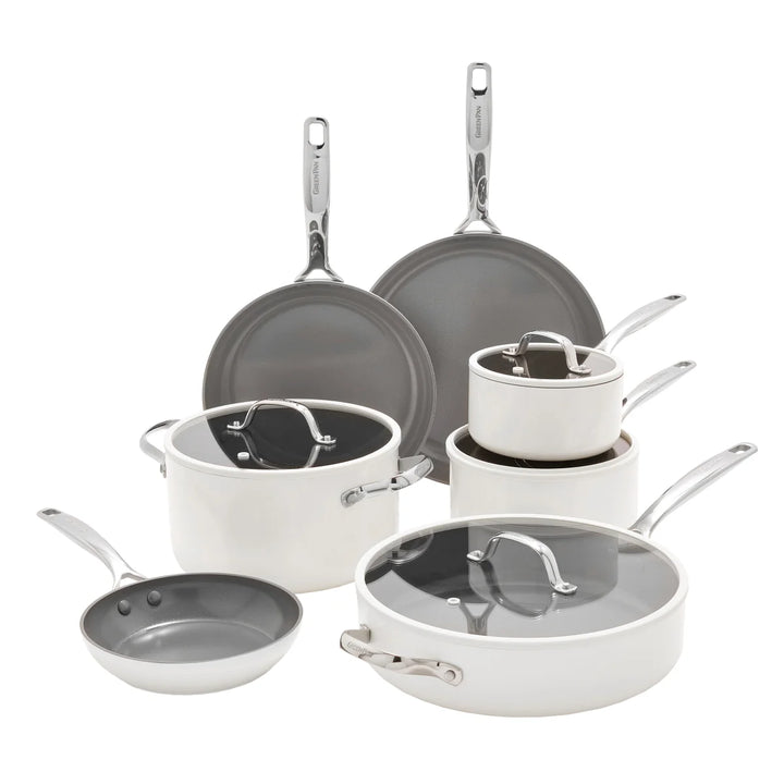 GreenPan - Batterie de cuisine en céramique antiadhésive Eras, 11 pièces