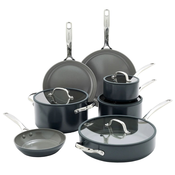 GreenPan - Batterie de cuisine en céramique antiadhésive Eras, 11 pièces