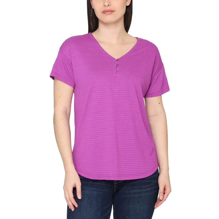 Talbots - Haut à encolure en V à 3 boutons