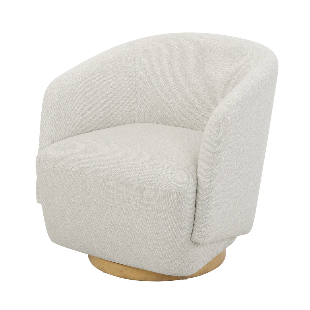 Henredon – Chaise pivotante en tissu Murphy