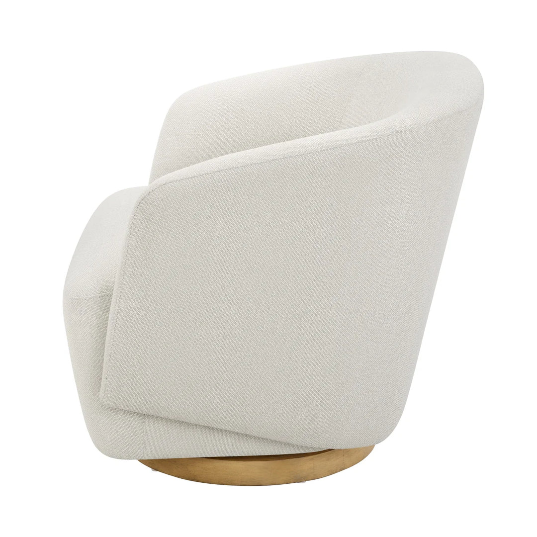 Henredon – Chaise pivotante en tissu Murphy