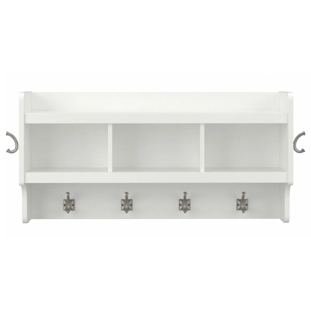 Bush Furniture Woodland - Porte-manteaux mural avec tablette