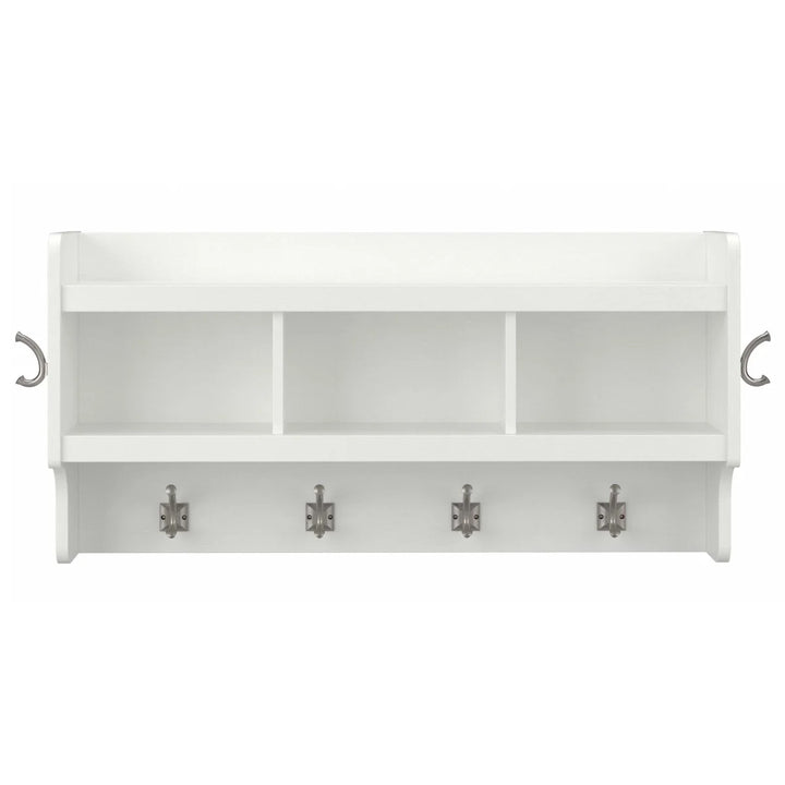 Bush Furniture Woodland - Porte-manteaux mural avec tablette