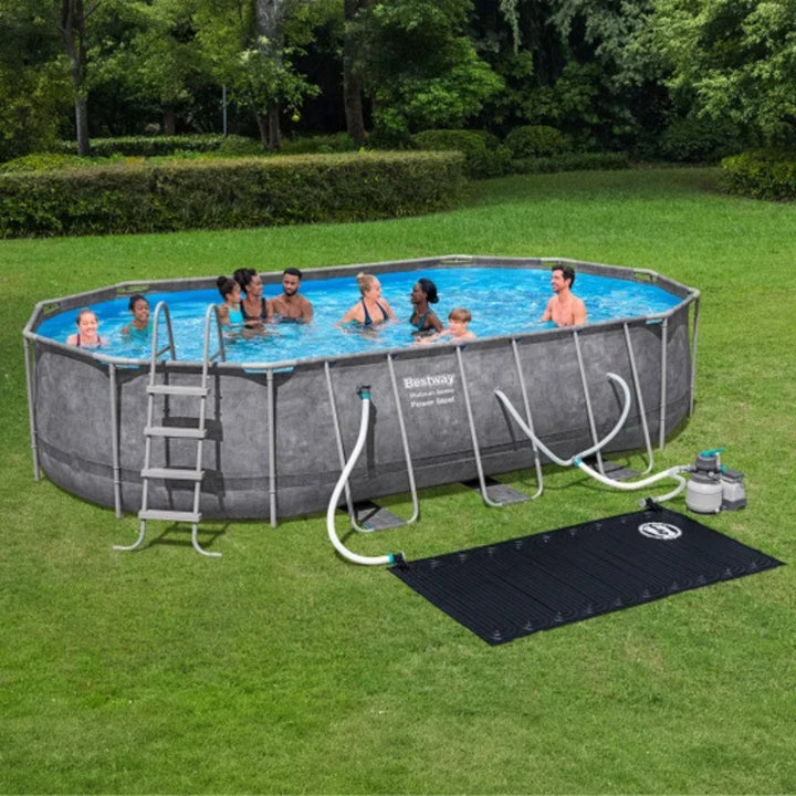 Bestway - Ensemble de piscine ovale hors-sol, Power Steel, 20 pi x 12 pi