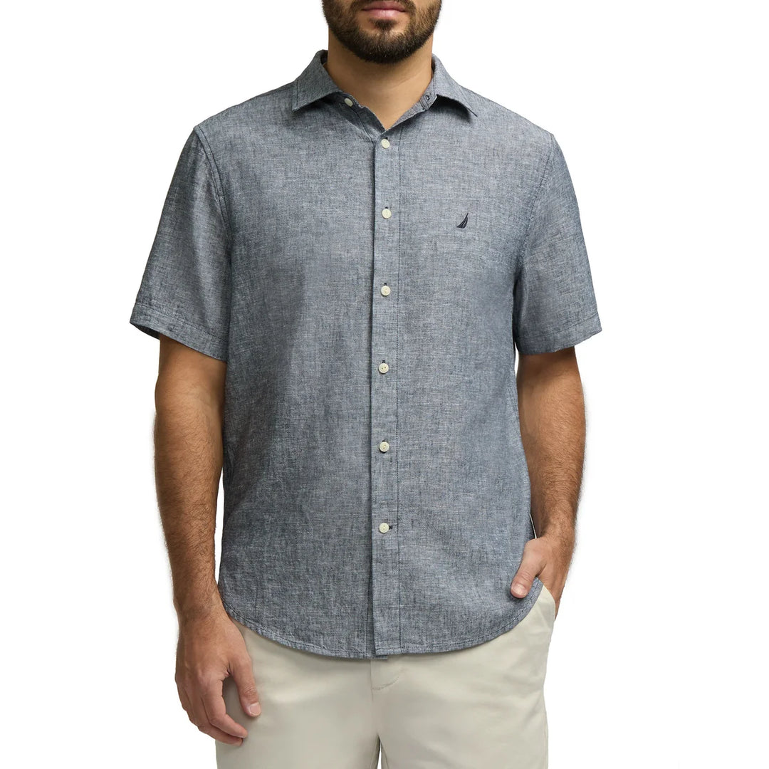 Nautica - Chemise à manches courtes en lin