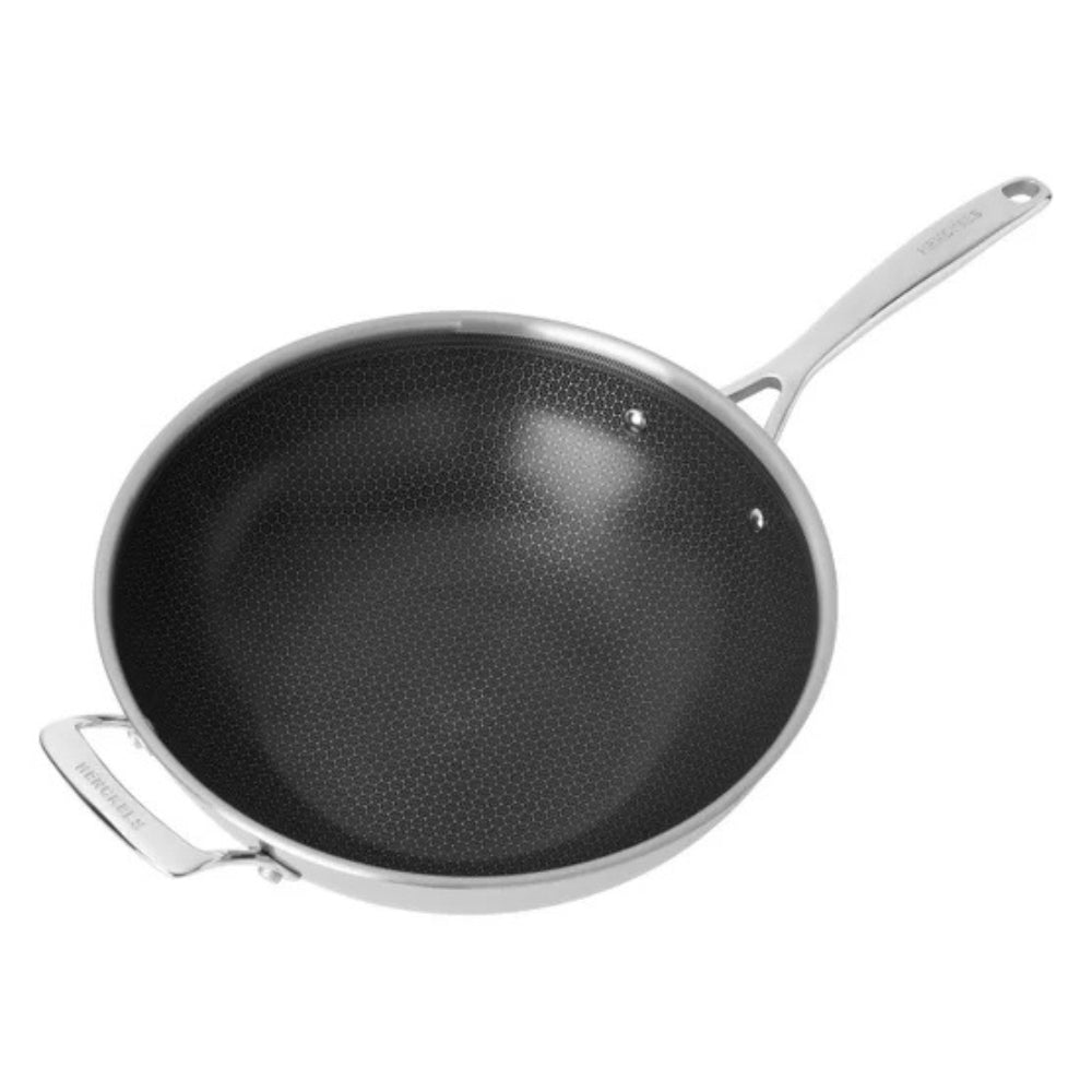HENCKELS - Wok hybride en céramique antiadhésive à 3 plis Paradigm, 30 cm