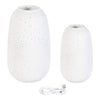 Evergreen - Lanterne à DEL en porcelaine, 2 pièces