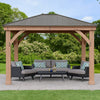 Yardistry - Gazebo avec toit en aluminium