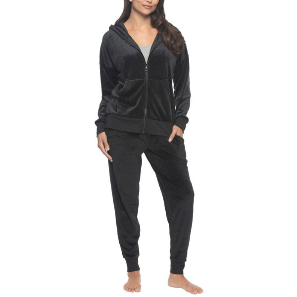 Black Bow - 2-piece velvet lounge set