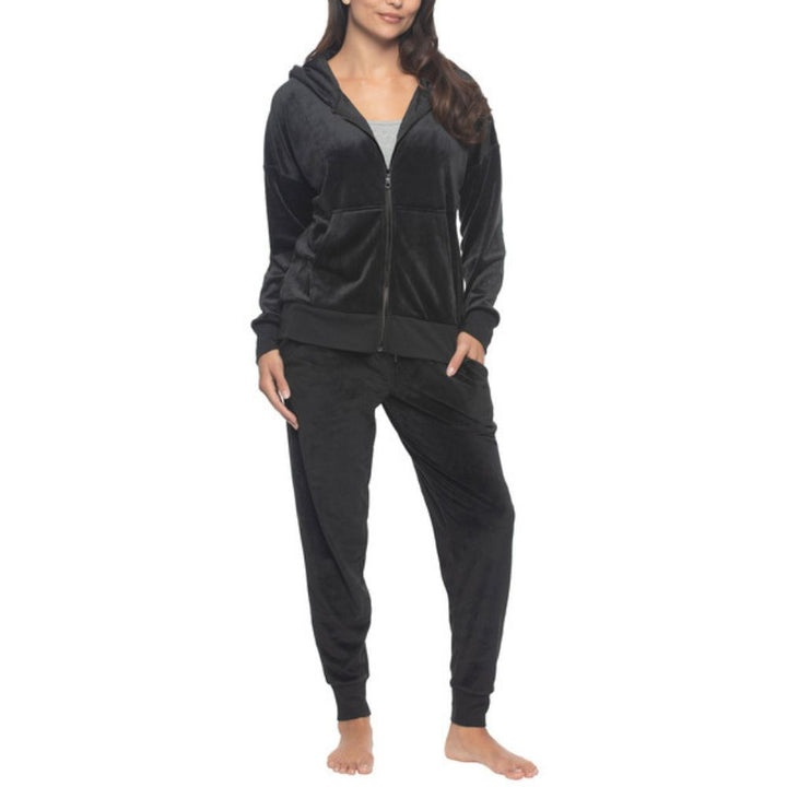 Black Bow - 2-piece velvet lounge set