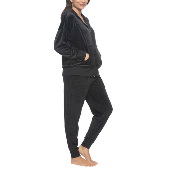 Black Bow - 2-piece velvet lounge set