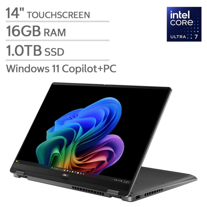 ASUS - Vivobook Flip 14" OLED tactile Copilot+ PC - Édition Intel EVO