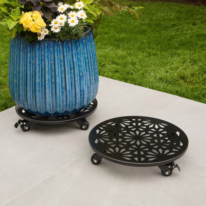 Mullally - Chariot à roulette pour pot de fleur, paquet de 2
