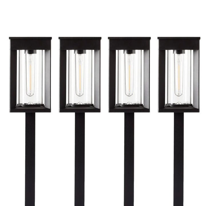 GTX - Lampes solaires Naturally pour allée, paquet de 4