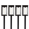 GTX - Lampes solaires Naturally pour allée, paquet de 4