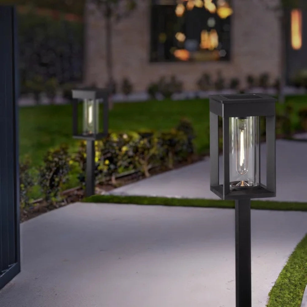 GTX - Lampes solaires Naturally pour allée, paquet de 4