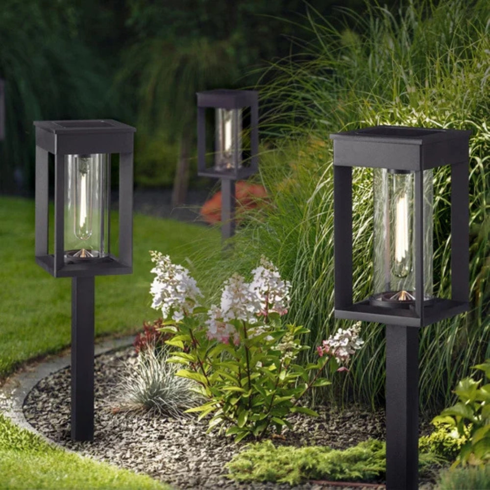 GTX - Lampes solaires Naturally pour allée, paquet de 4