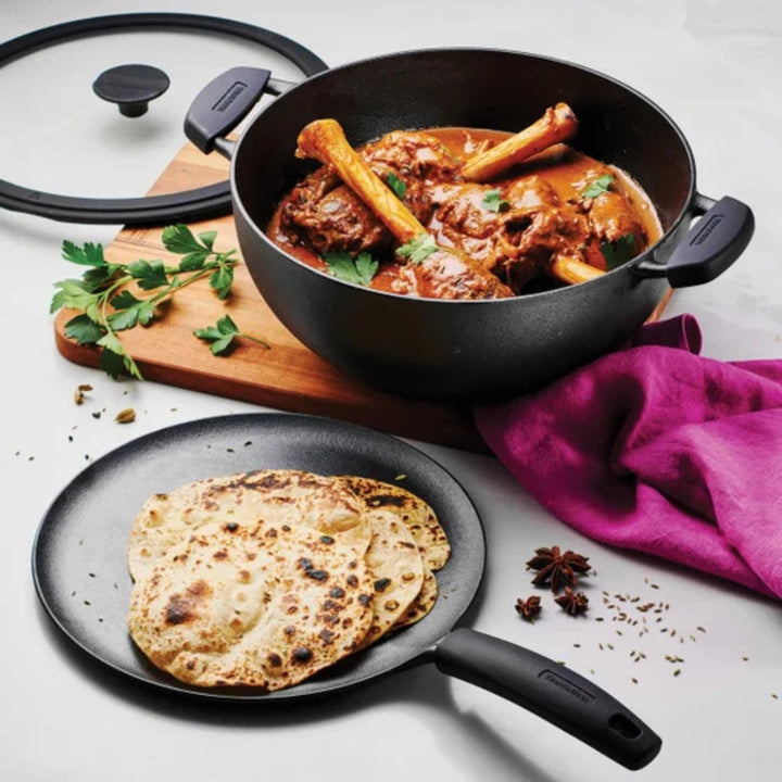 Tramontina - Kadai profond et Tawa plate en fonte, 3 pièces