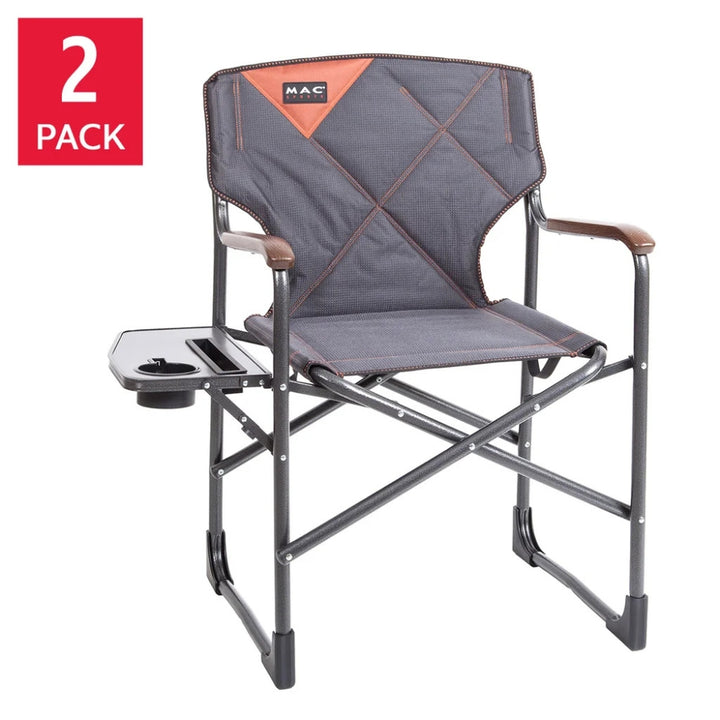 Mac Sports - Chaise de camping pliante Director, paquet de 2