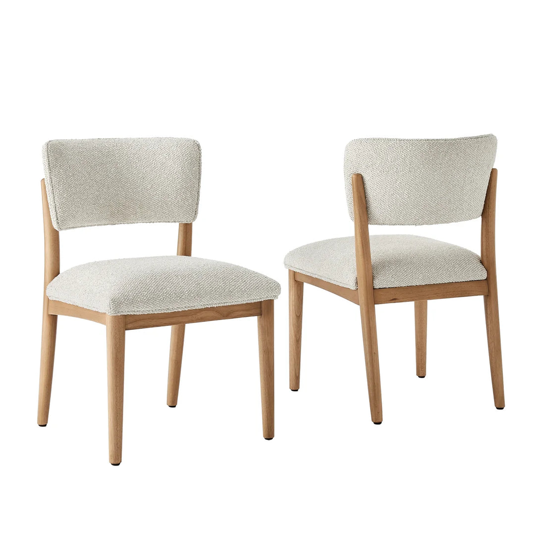 Aiden & Ivy - Chaises de salle à manger en tissu Tate, paquet de 2