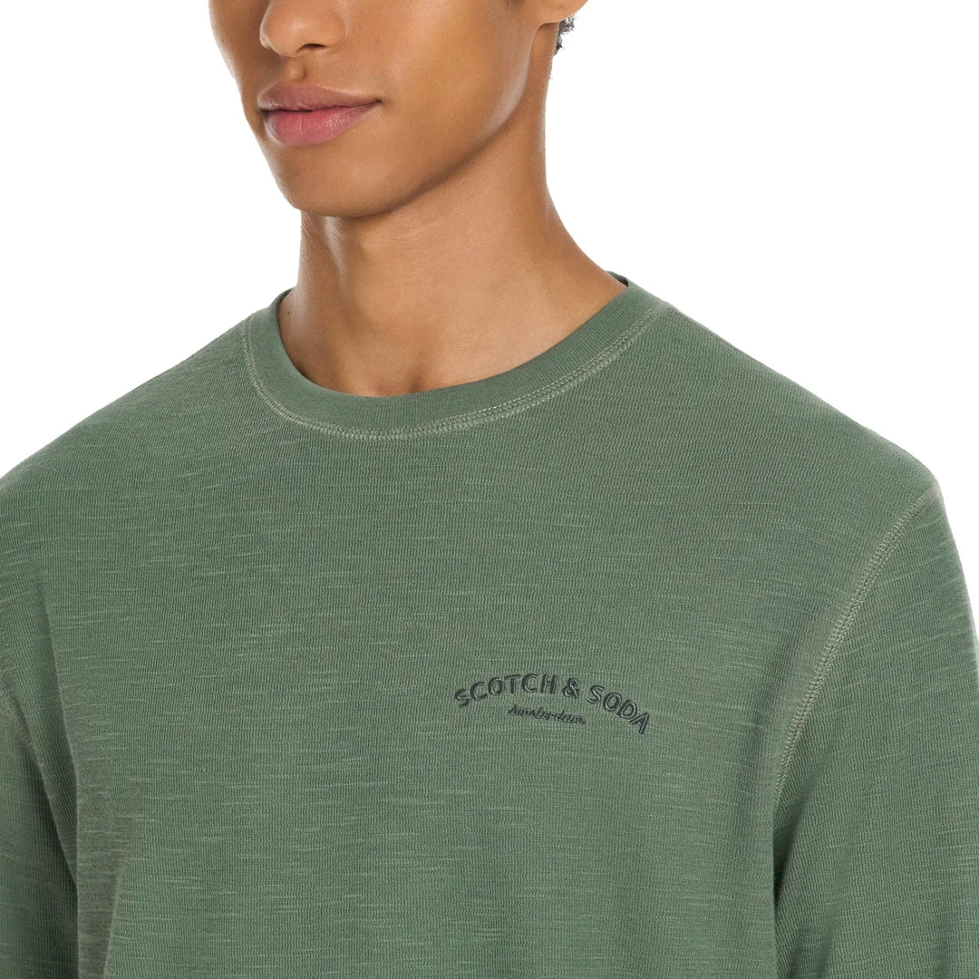 Scotch & Soda - Chandail ras du cou en tricot texturé à manches longues