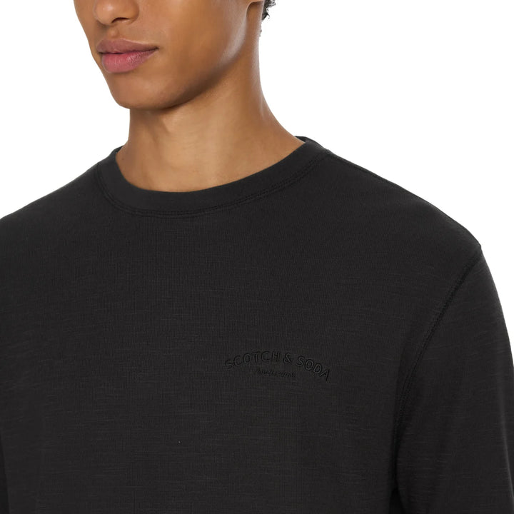 Scotch & Soda - Chandail ras du cou en tricot texturé à manches longues