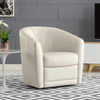 Natuzzi - Cora Chaise pivotante en cuir fleur supérieure