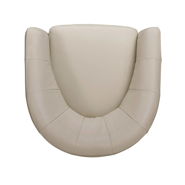 Natuzzi - Cora Chaise pivotante en cuir fleur supérieure